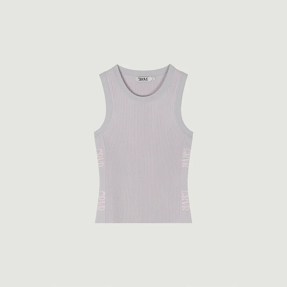 REMI RIB SLEEVELESS KNIT (PINK)