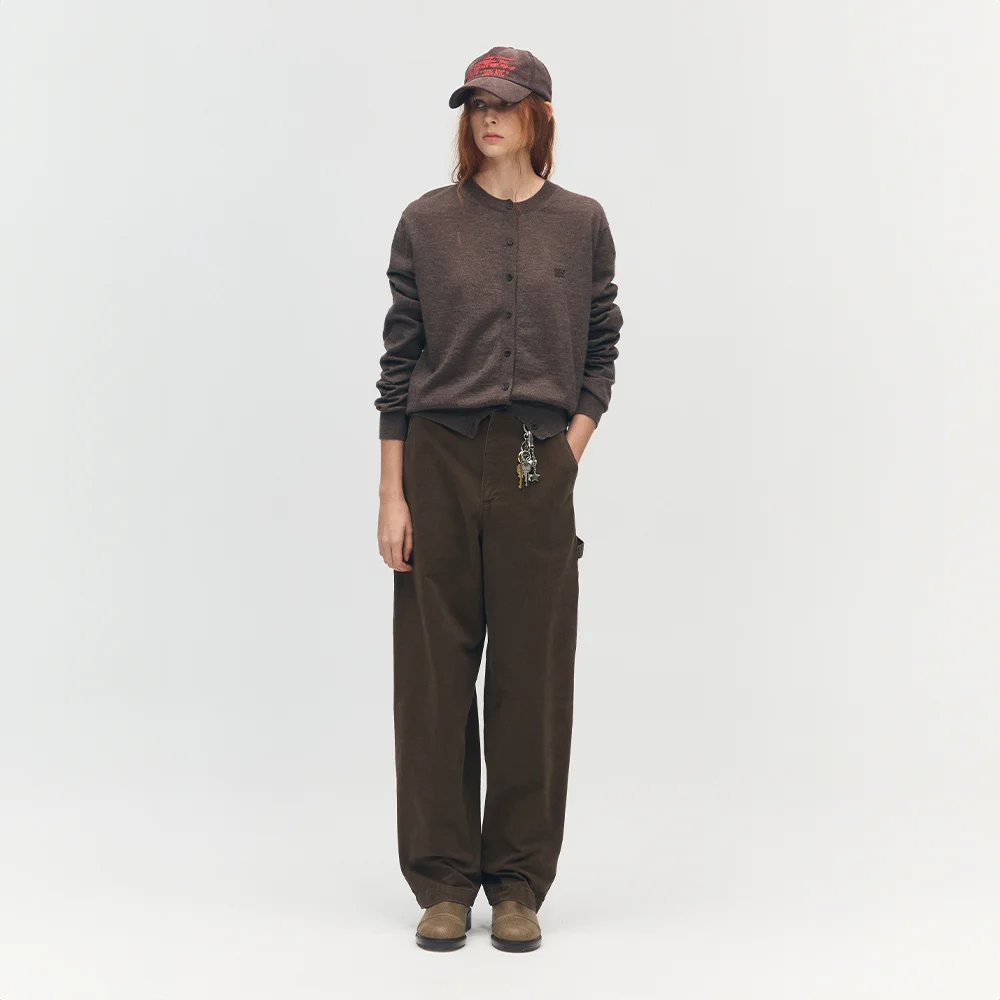 WASHED WORK CURVE PANTS_khaki