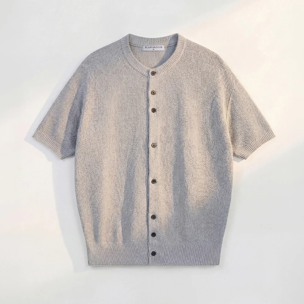 Amalfi Cotton Half Cardigan GREY