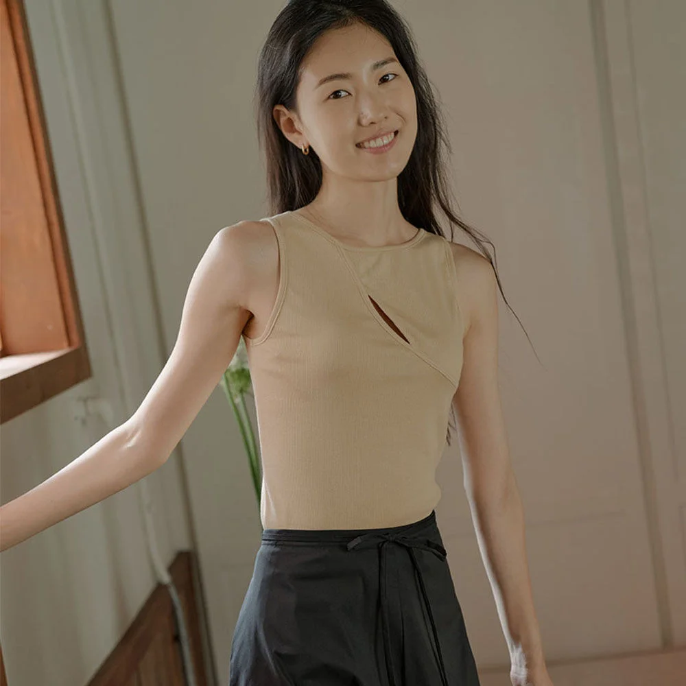 Leaf sleeveless / Butter