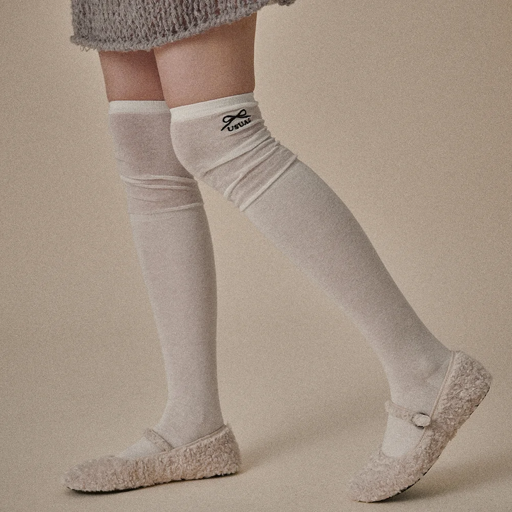 Usual High Knee Socks (4Colors)