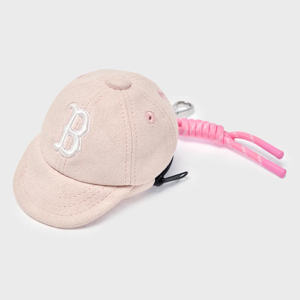 基本款 麂皮 棒球帽 化妝袋 鑰匙扣 BOS (Pink)