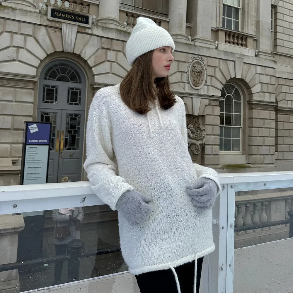 HIGH NECK STRING TWO WAY KNIT (IVORY)