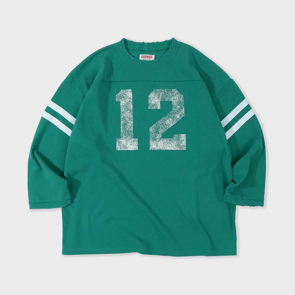 Vintage Football 3/4 Sleeve. Green