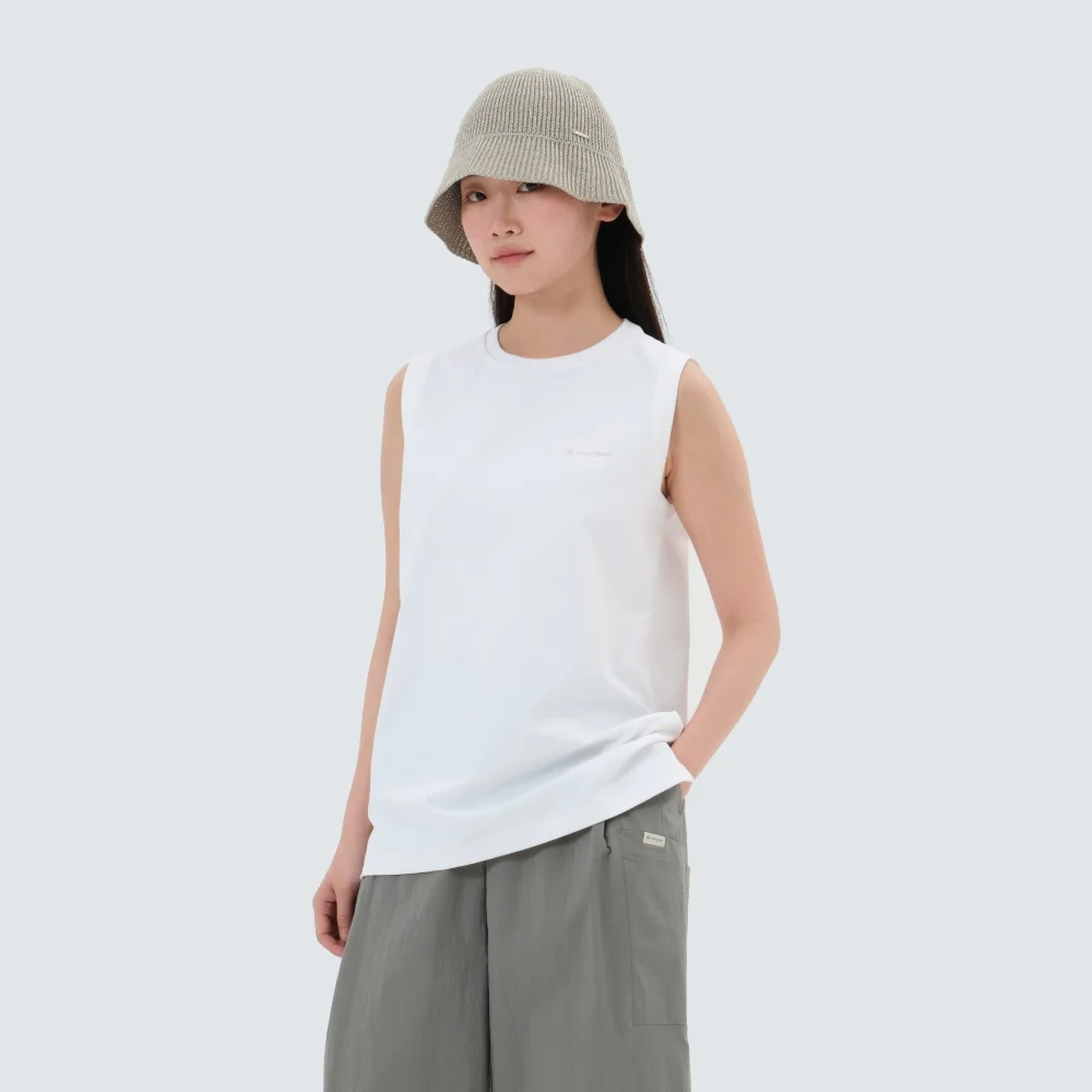 經典 梭織 女裝 無袖 White (S25MWTST16)