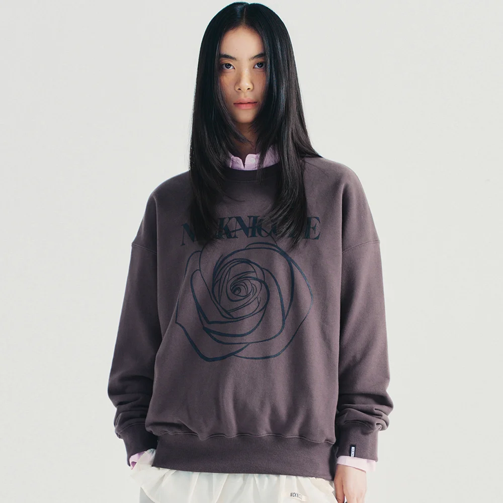 NICOLE ROSE PRINTING SWEATSHIRT_CHARCOAL BLACK