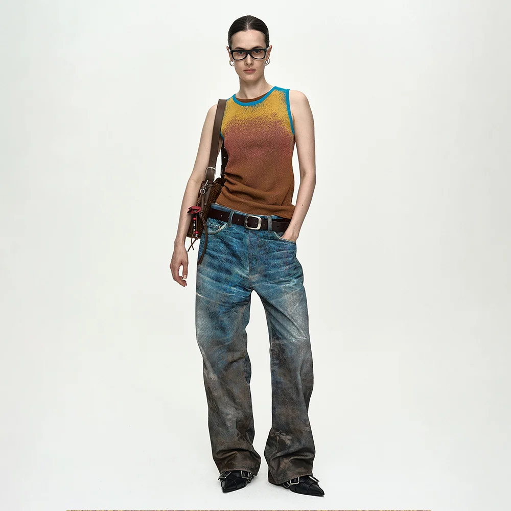 AIRBRUSH ASYM TANK TOP atb1527w(MULTI)