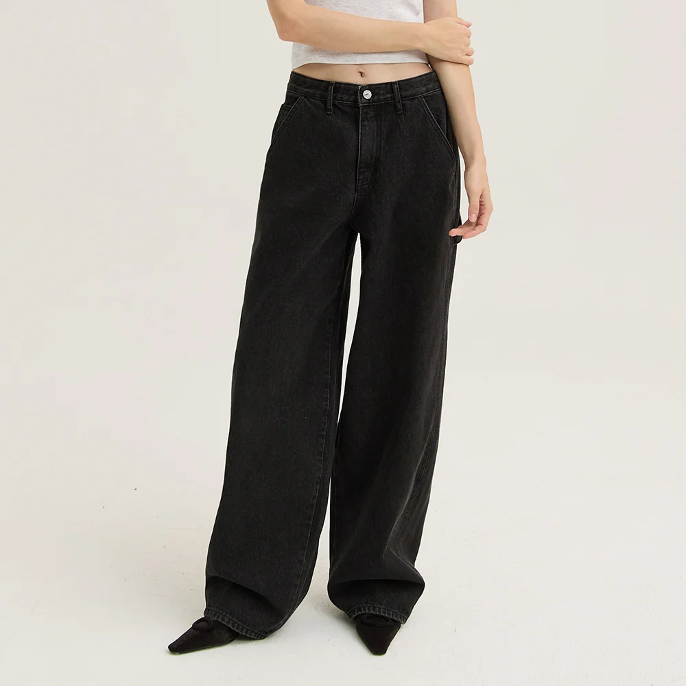 W1098 CARPENTER WIDE DENIM PANTS_BLACK