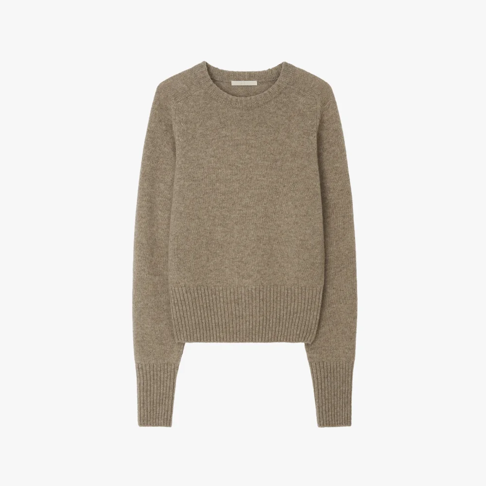 WOOL CREW NECK KNIT / OATMEAL