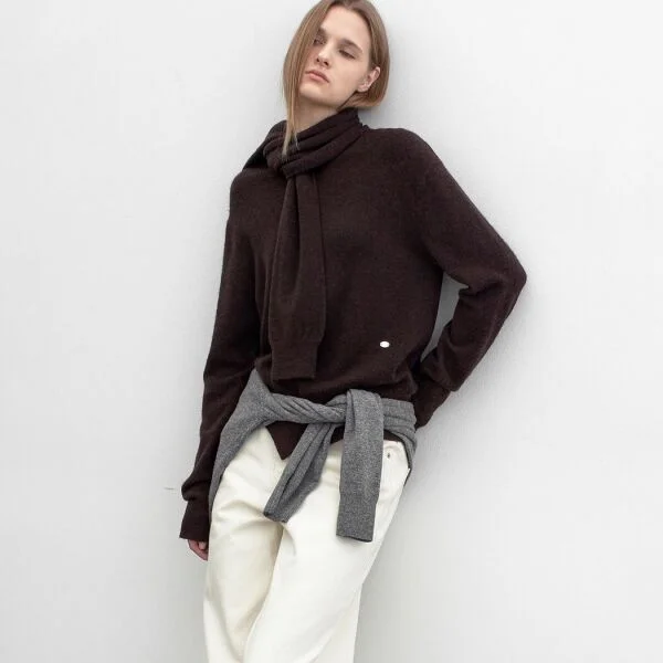 MUFFER SET SOFT WOOL KNIT S(T-7145)