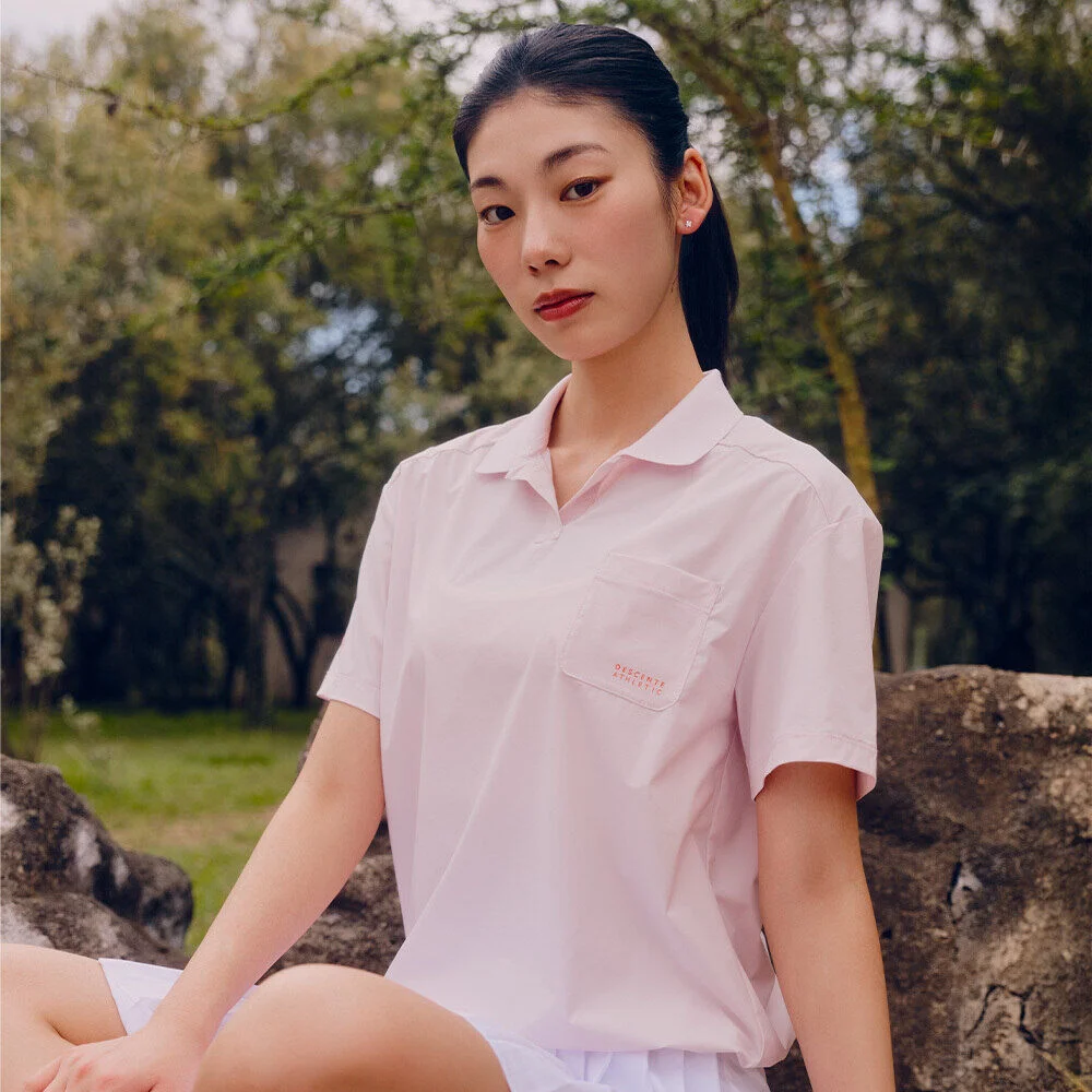 女裝 涼感 梭織 Polo 短袖 T恤 SR122PPS31