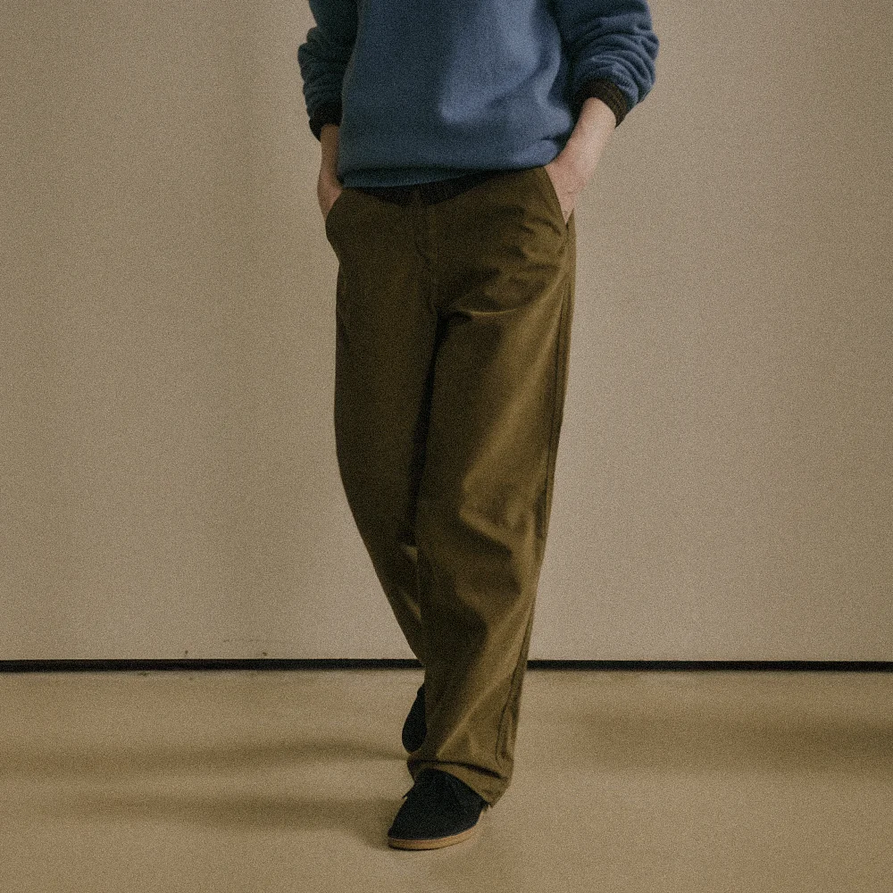 NORTEN PEACH COTTON PANTS_KHAKI
