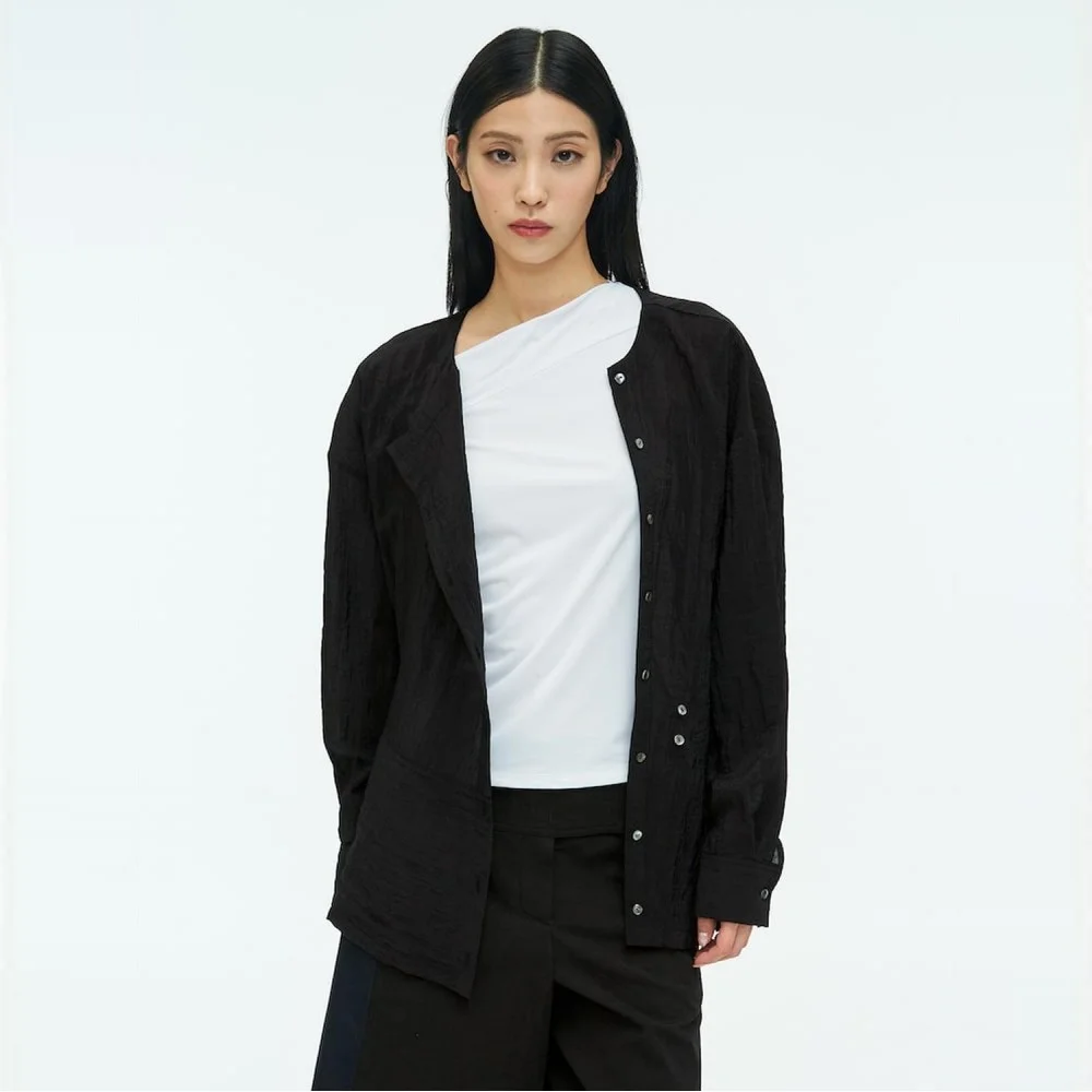Belted Tunic Blouse Black (AG6364A045)