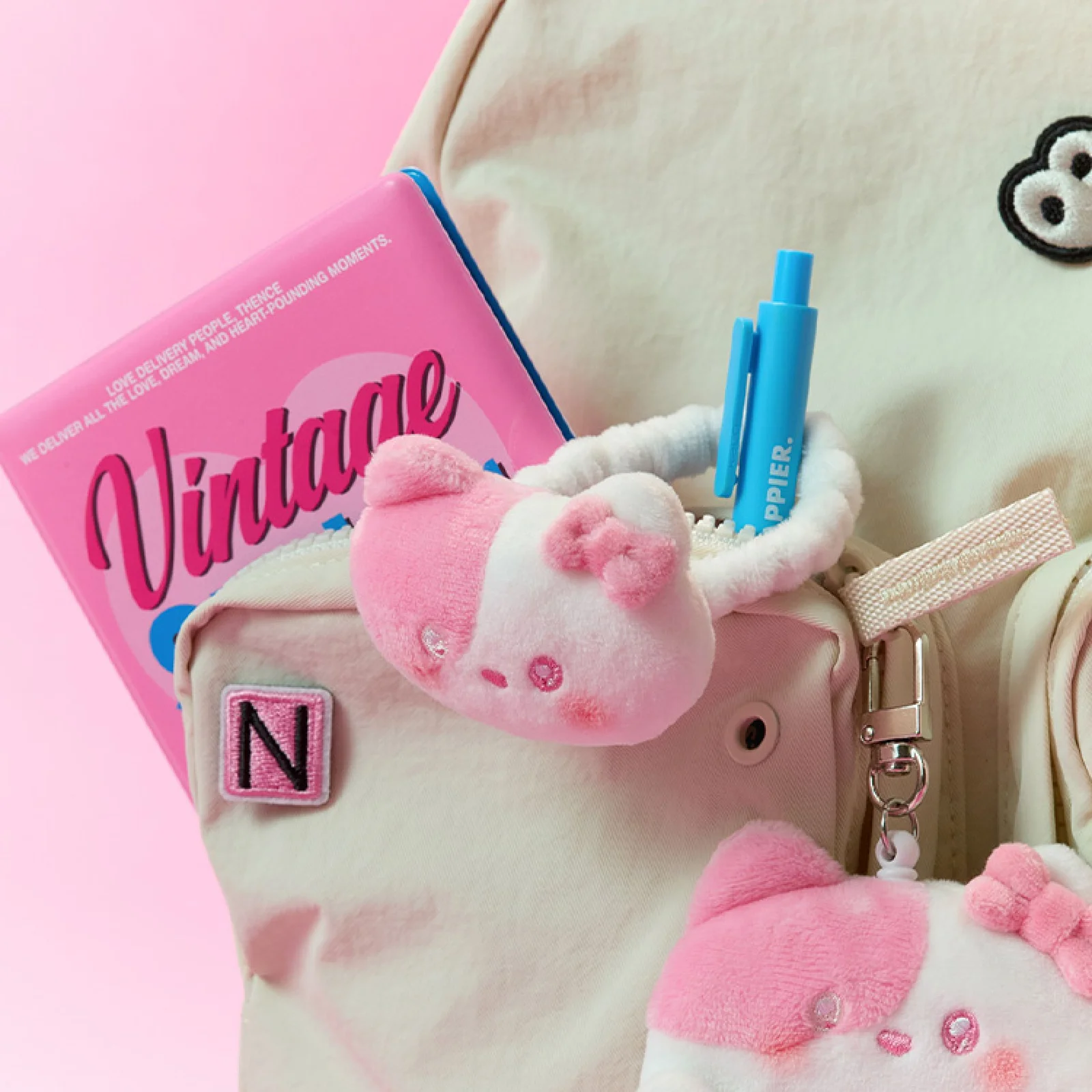 LINE FRIENDS Minini Catnini Plush 髮繩 Genini