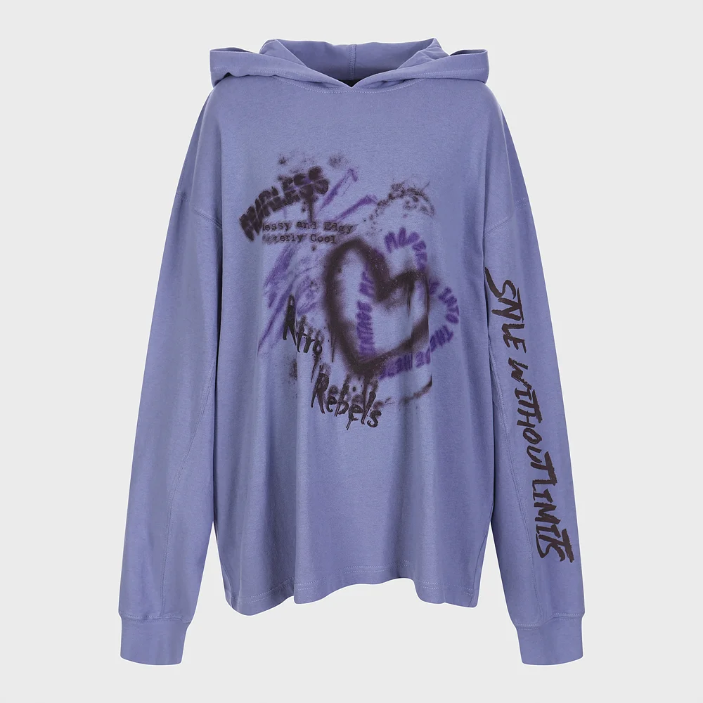 OVERSIZED HOOD T-SHIRT PURPLE BQ4CL014