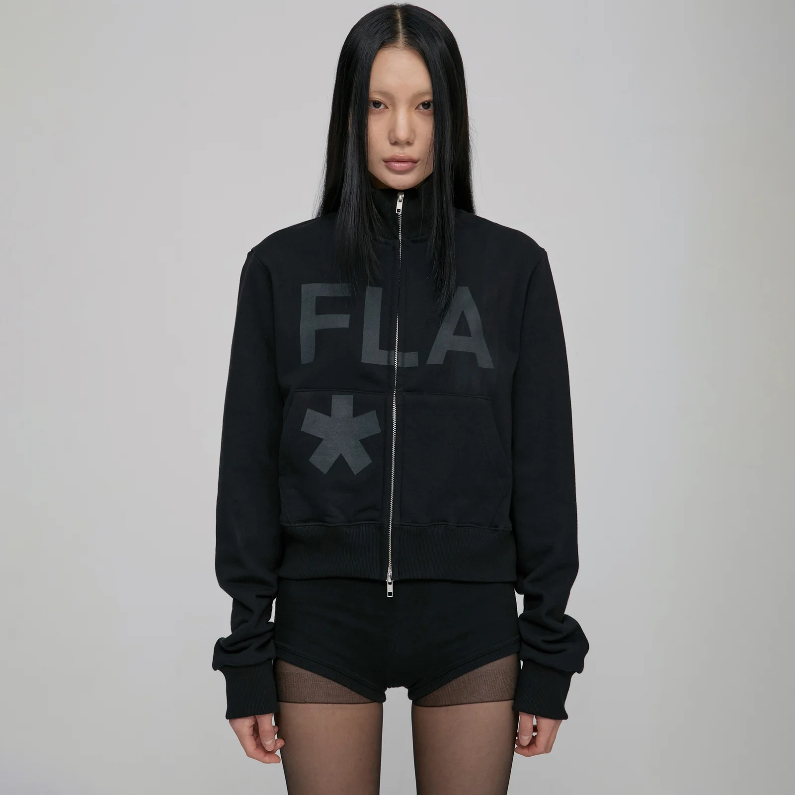 Flareup Zip Track Jacket (FL-107_Black)