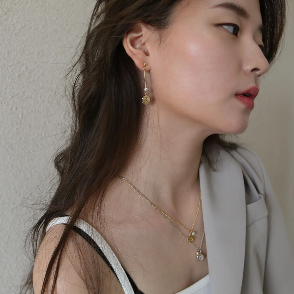 & drop earring (2colors)