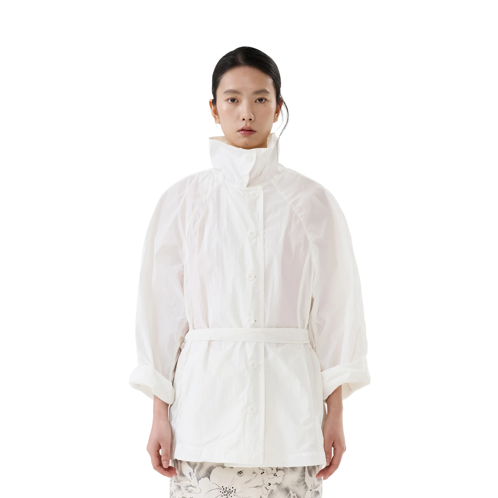 QUIET RAGLAN TRENCH (WHITE)