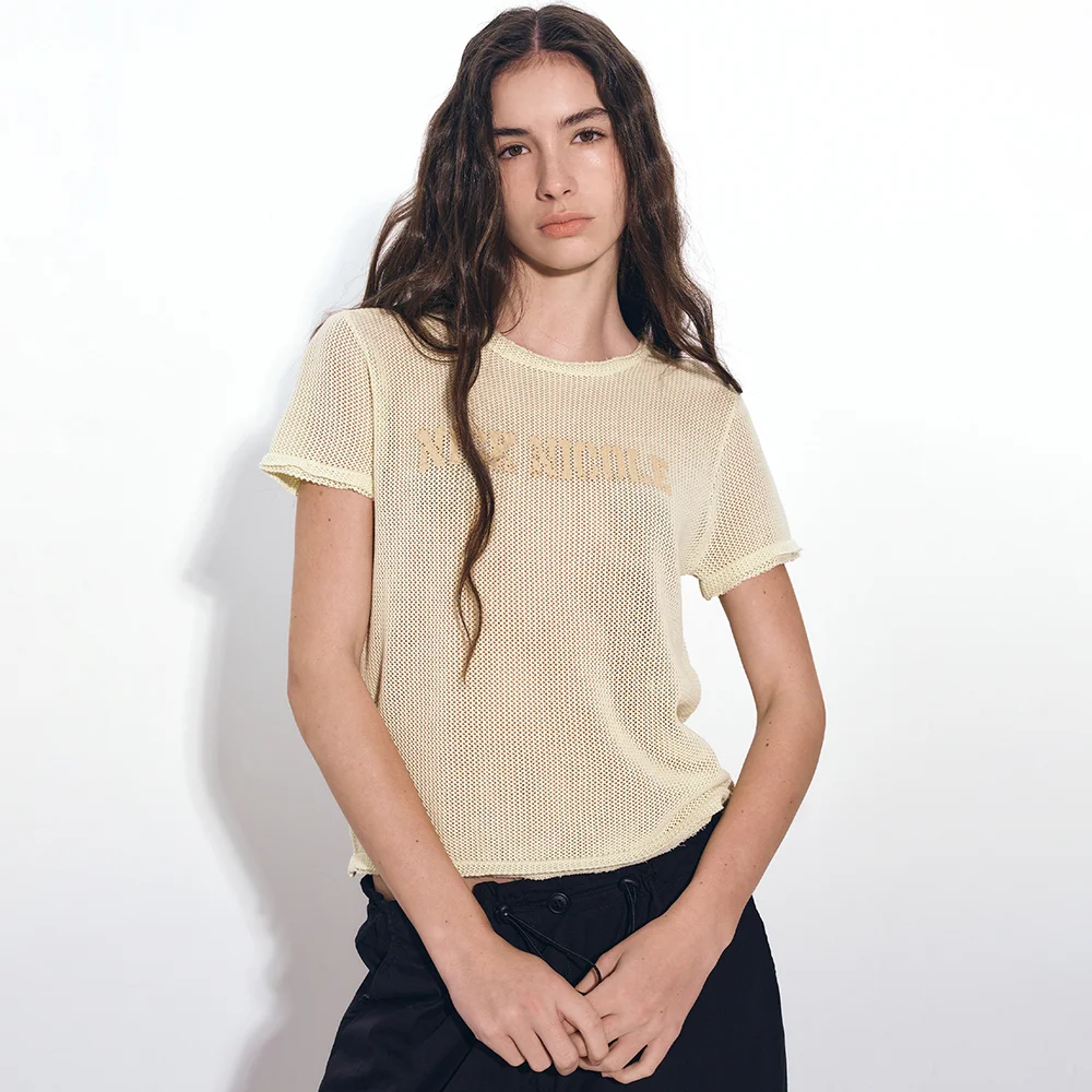 NICOLE WASHED WAFFLE HALF KNIT_CREAM