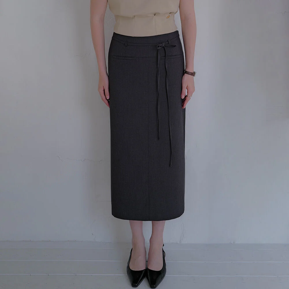 Strap Long Skirt