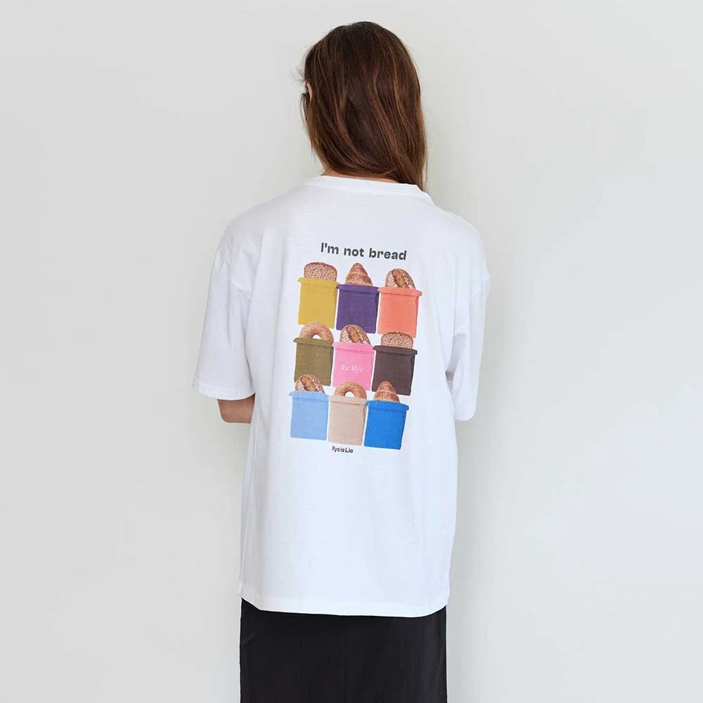 Not Bread Graphic T-Shirt(White)