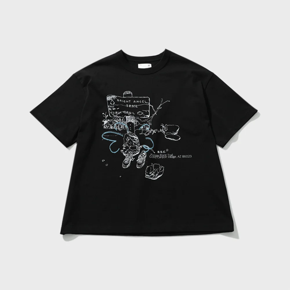 23 B.S.C Graphic T-Shirts Plateau Point Black