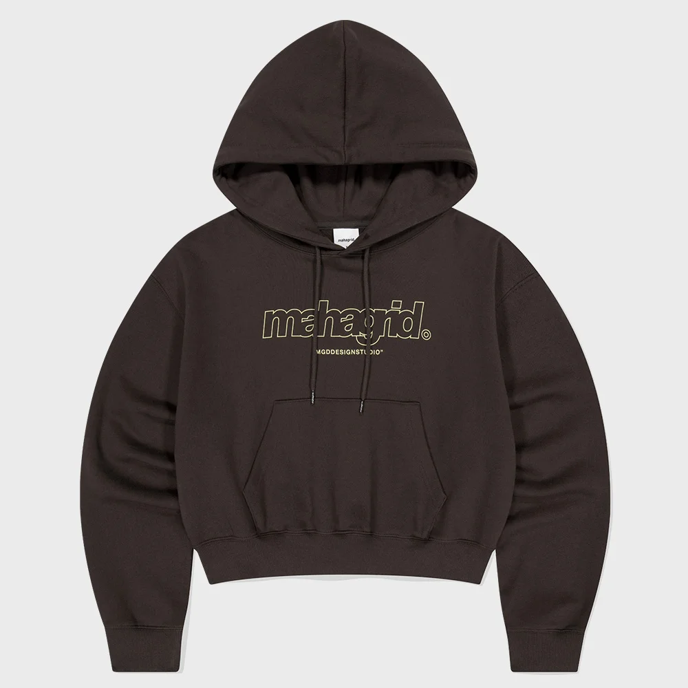 THIRD LOGO CROP HOODIE BROWN(MG2EFFM433A)