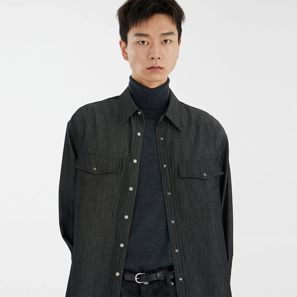 Denim Shirts - Black