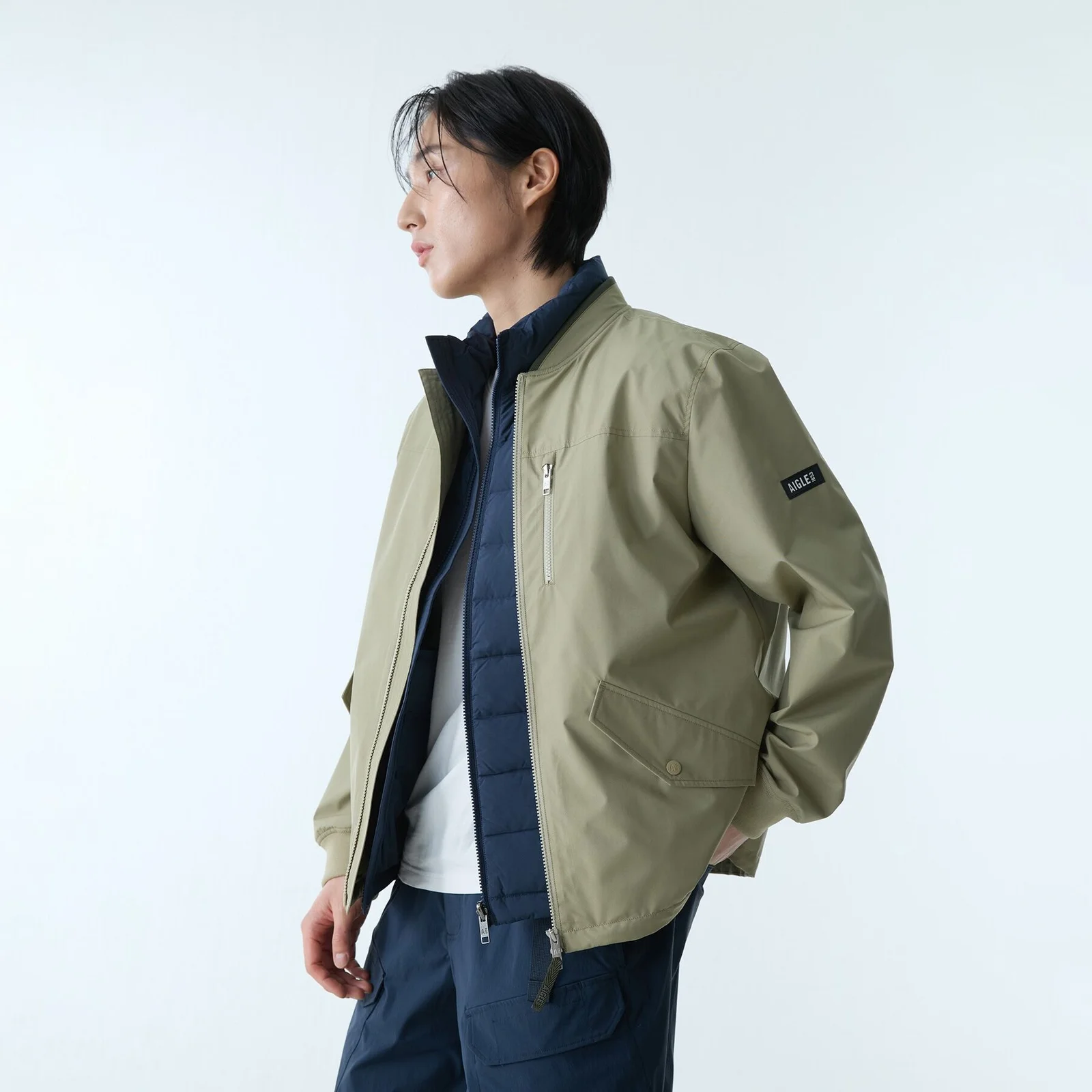 男裝 Gore-Tex 防風 2L 飛行員款 外套 AAS25MOUT010BIS