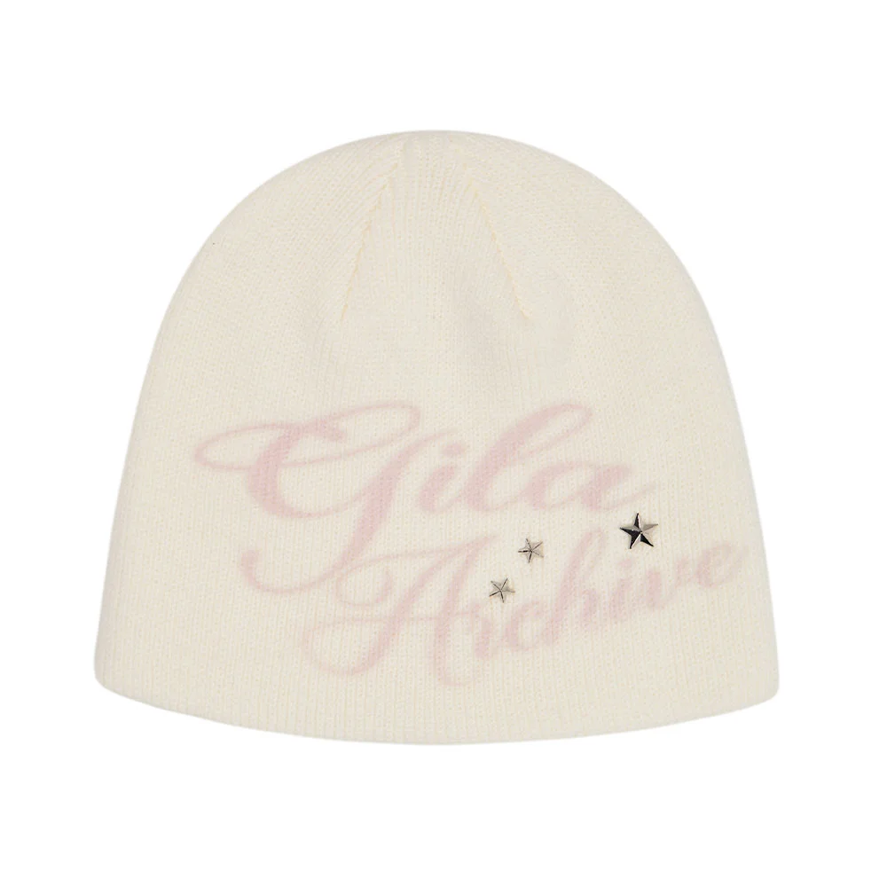 LETTERING LOGO BEANIE_WH