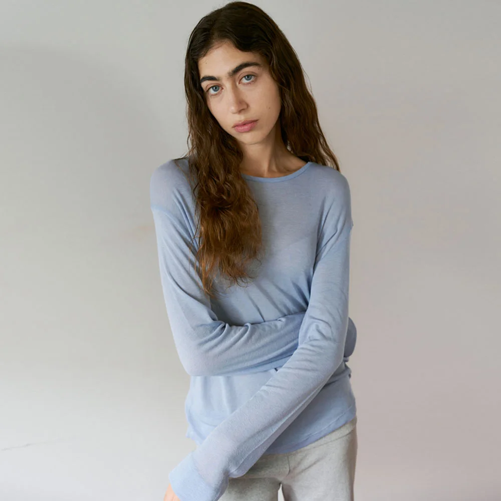 Sheer Touch Long Sleeve (Sky Blue)