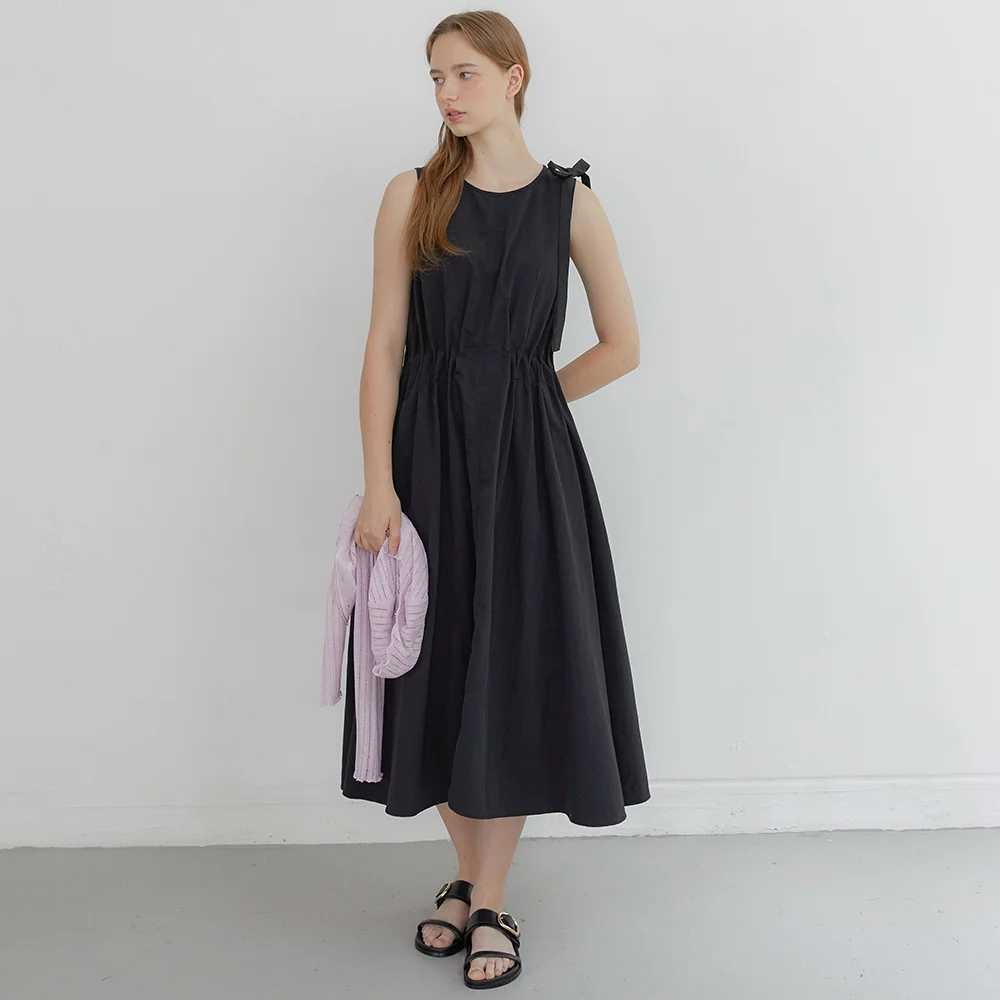 Ola Wavy Dress - Black