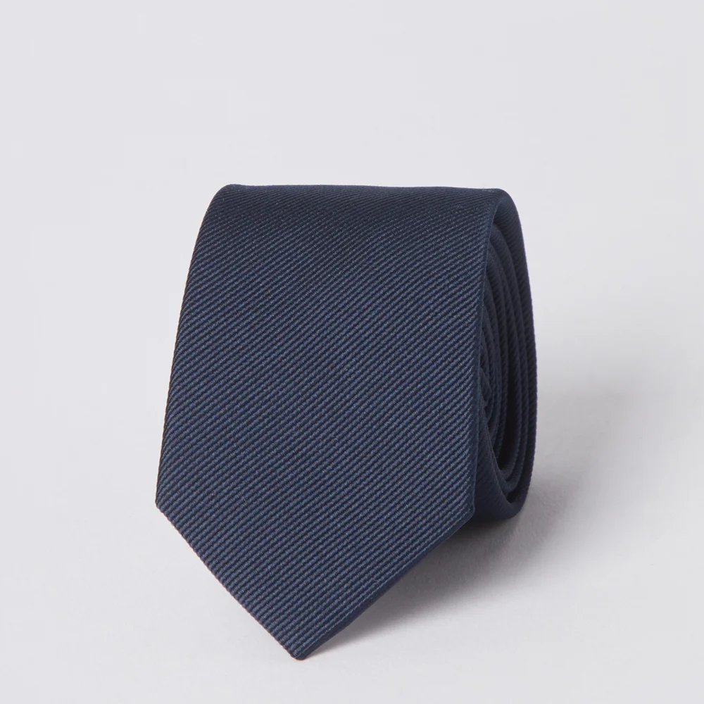 SILK SLIM TIE DARK NAVY (247)