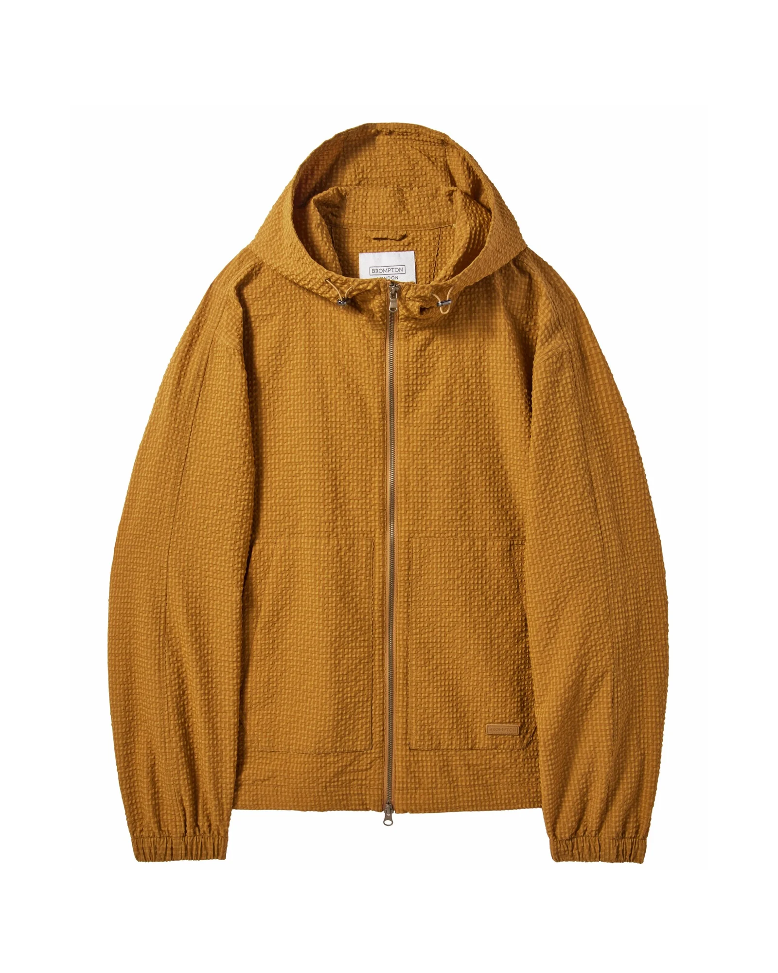 SEERSUCKER SET FULL ZIP HOODIE - CAMEL (P242MJP532)