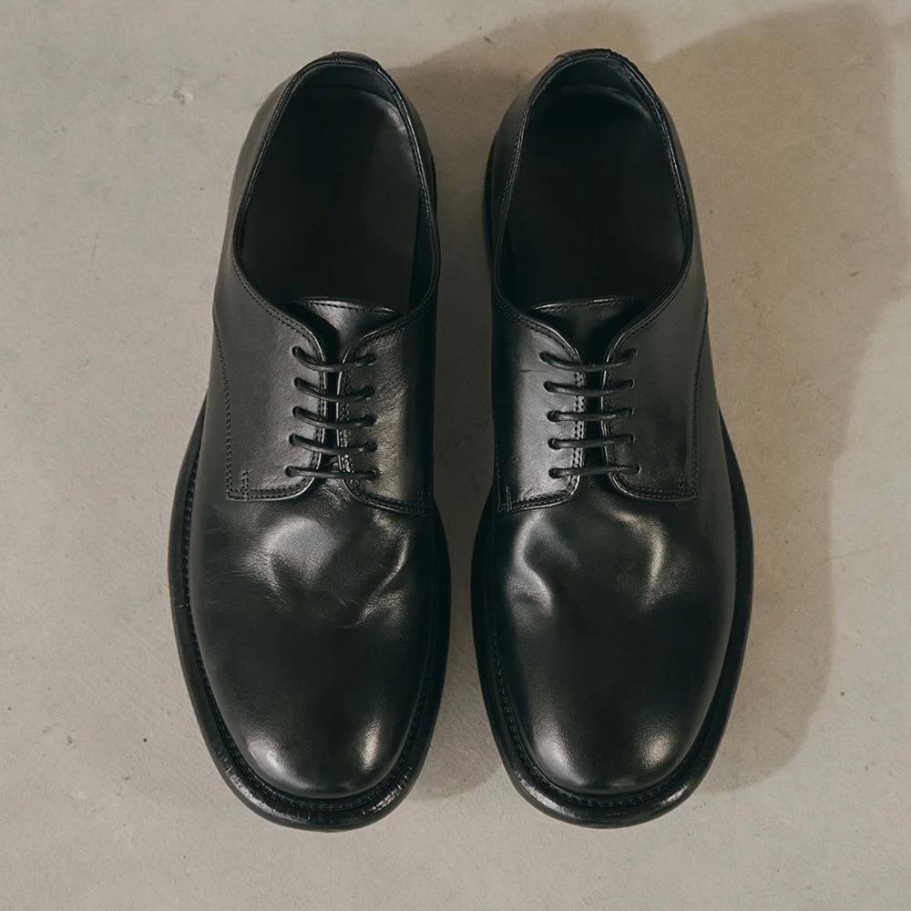 粗紋底 德比鞋 R26H920 / Horse Leather Black