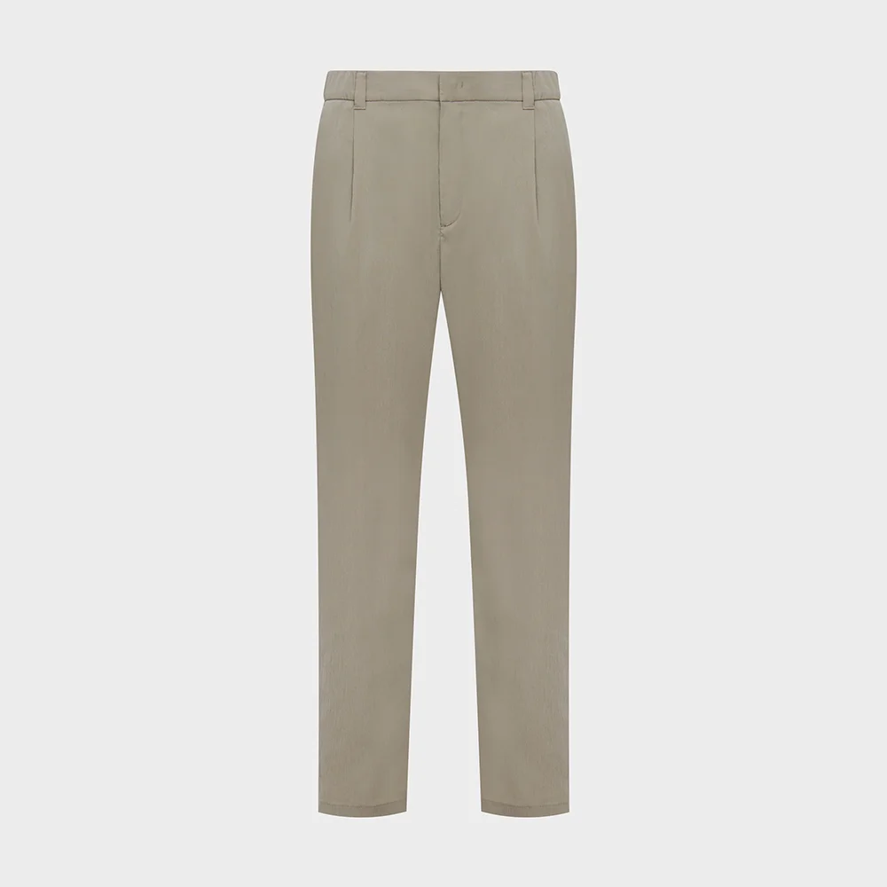 COOLEATS AIR (COOLEATS 透氣) 男裝 單褶 西褲_Dark Beige_DMM26355E4