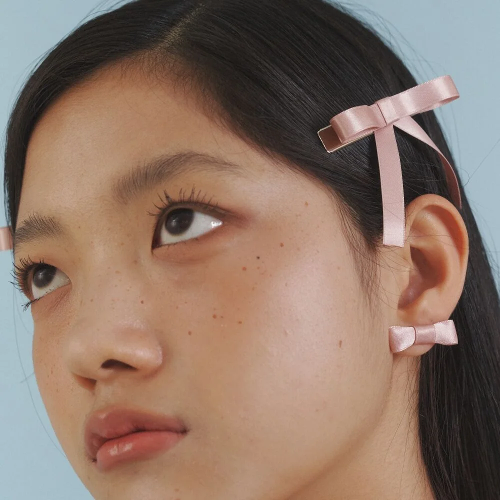 Tiny Love Ribbon Earrings_3Color