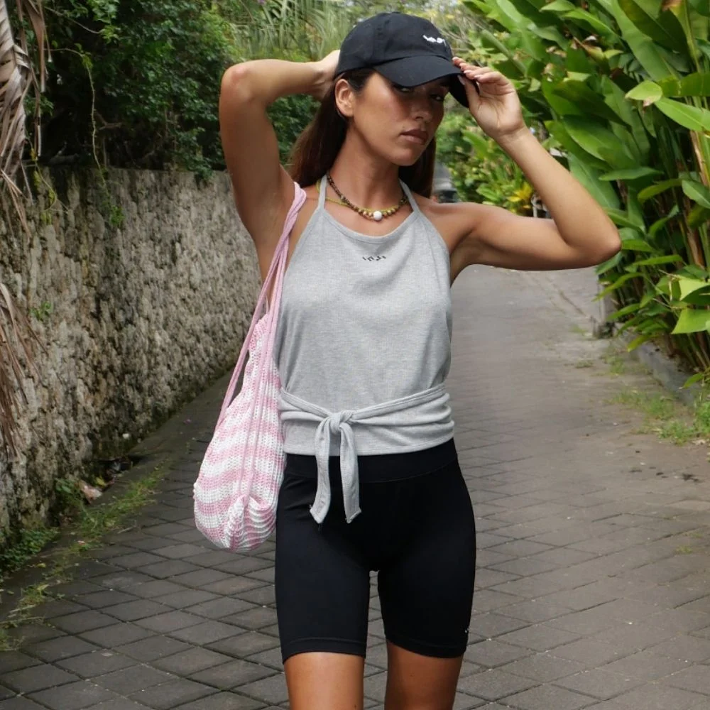 Solea Wrap Halter Top 灰色