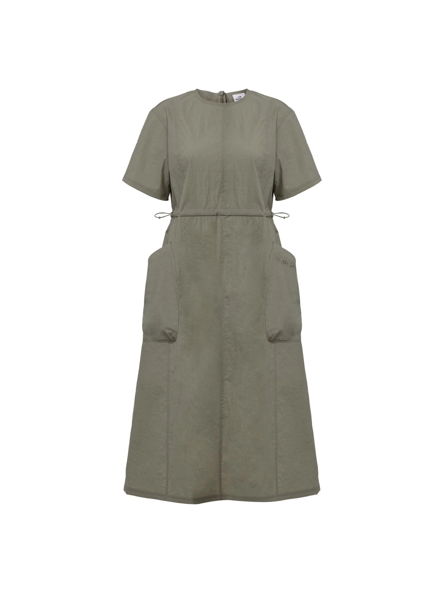 TOUR (Tour) 女裝 梭織 短袖 連衣裙_Light Khaki_DWM26250K6