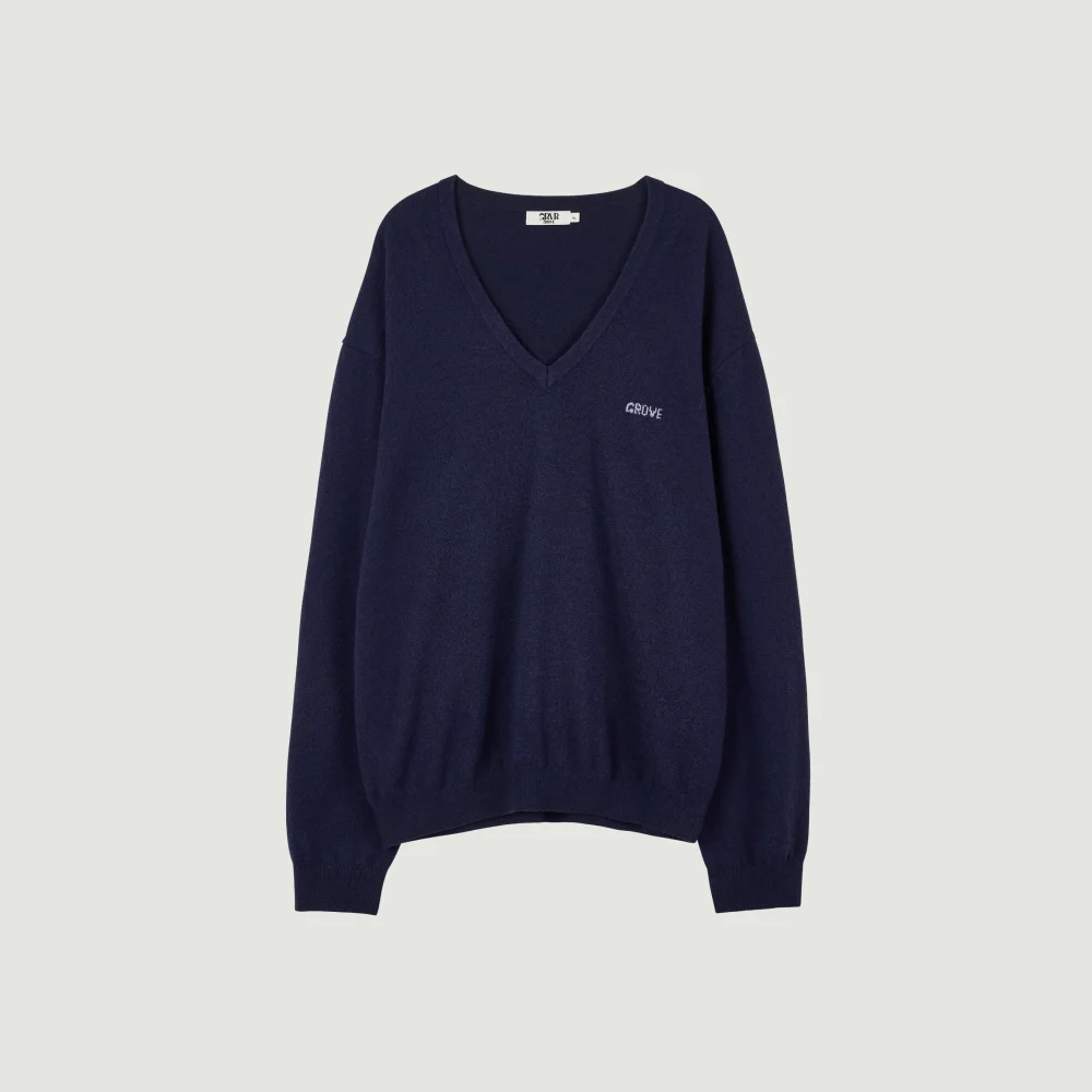26FW MYLES OVER-FIT V-NECK KNIT (NAVY)