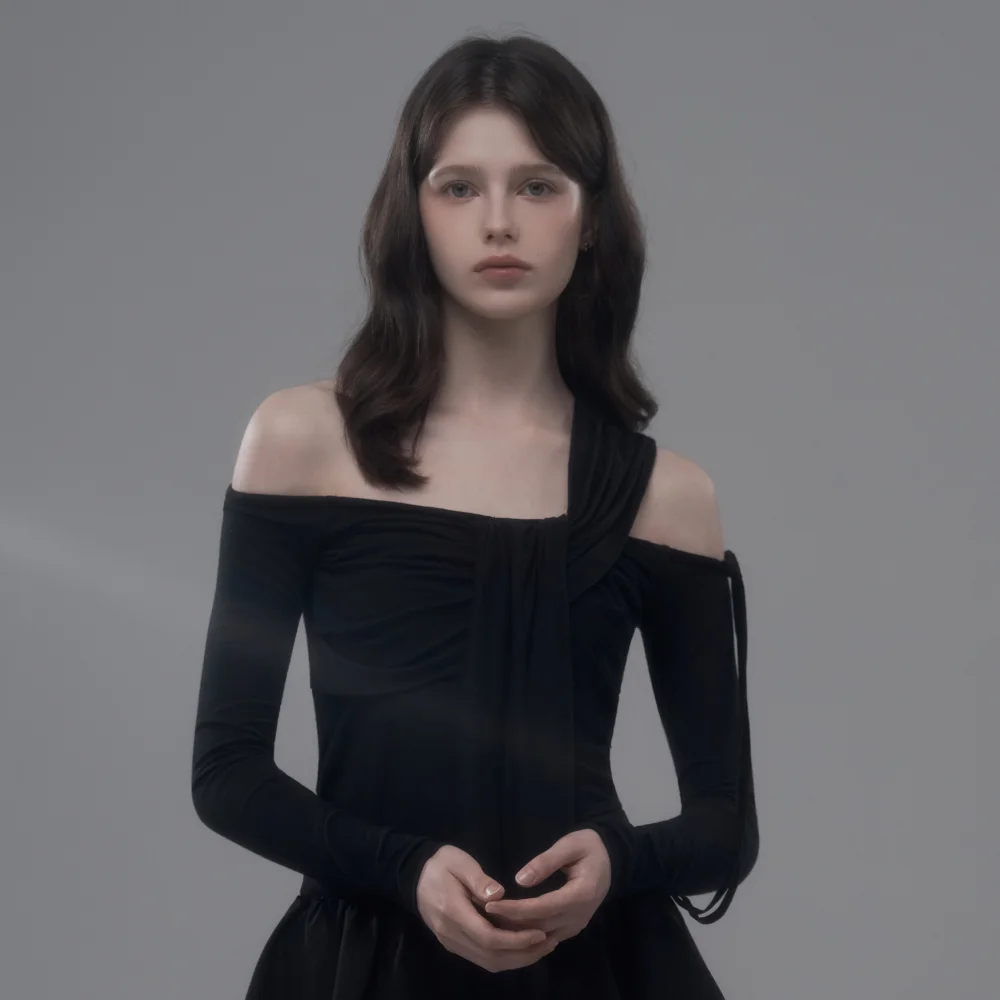 Etude Draped Top - Black