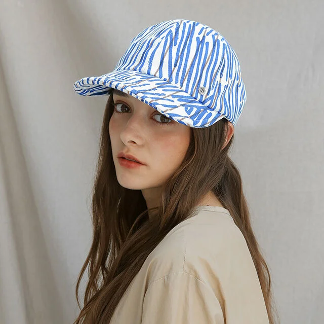 Wire ball cap – Sketch blue stripe