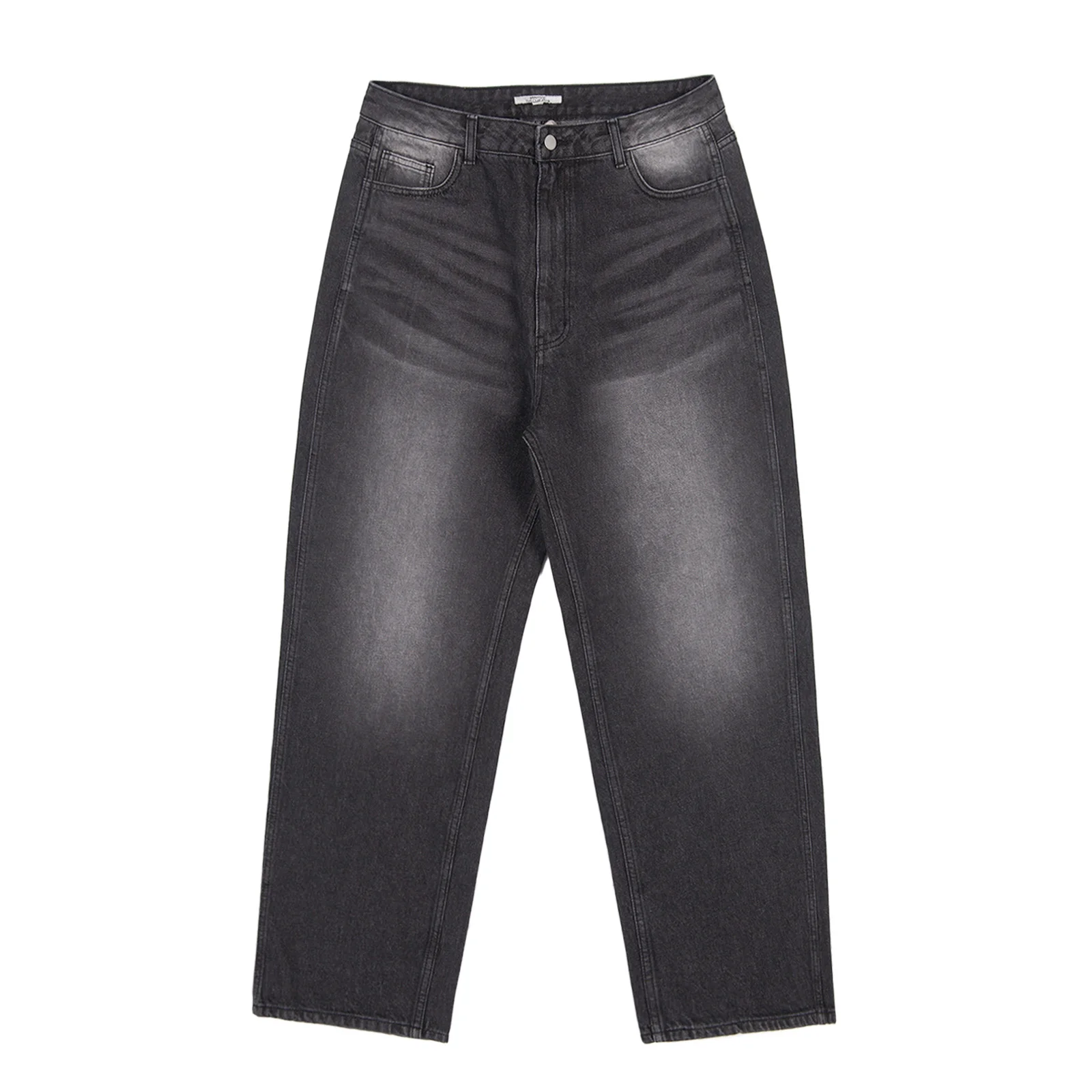 WIDE DENIM PANTS GREY-WASHED