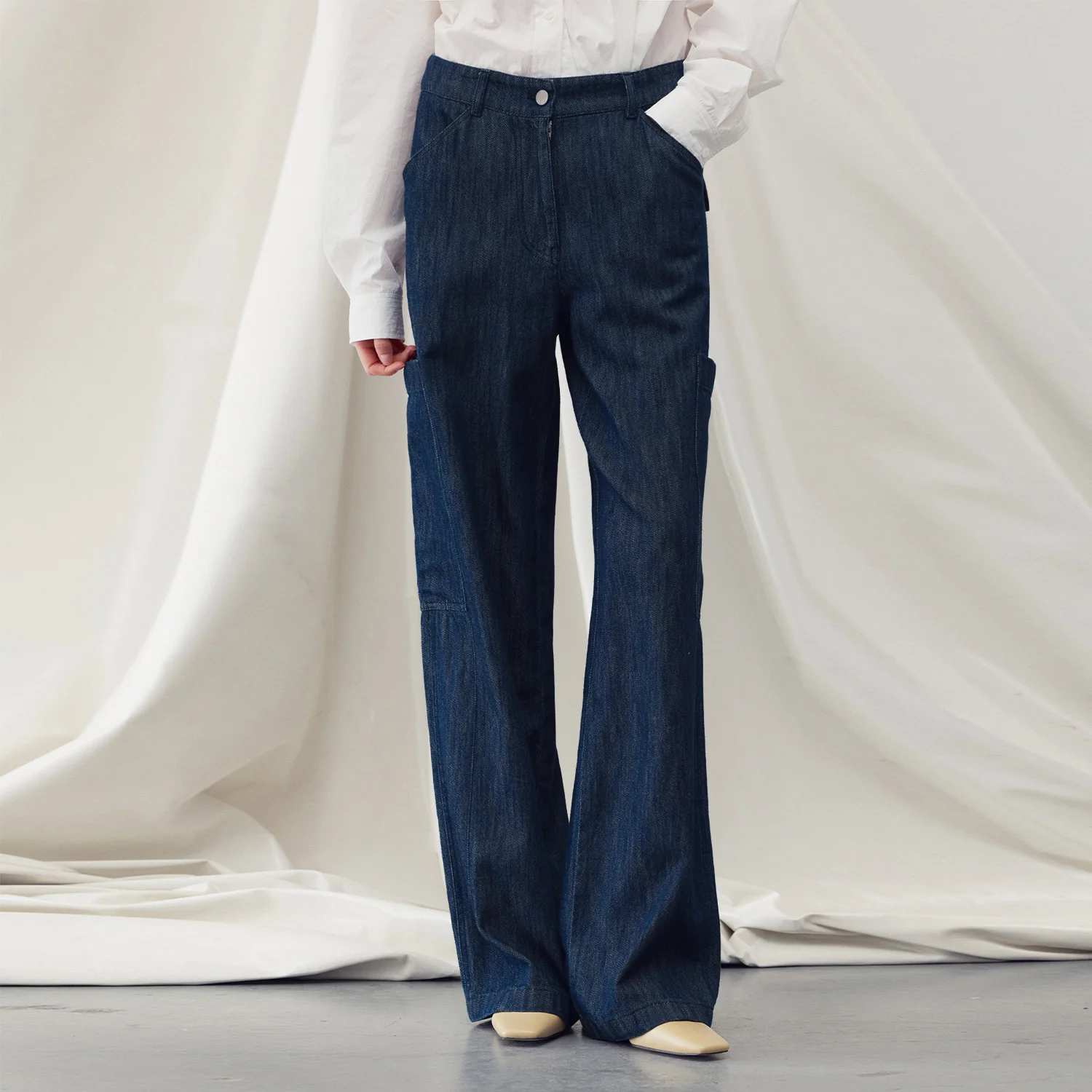 DENIM CARGO PANTS