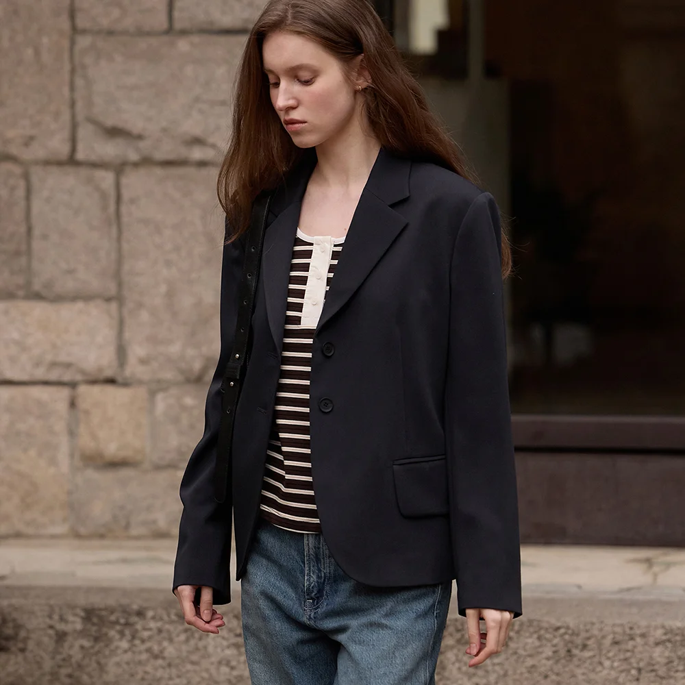 Overfit single jacket - Navy