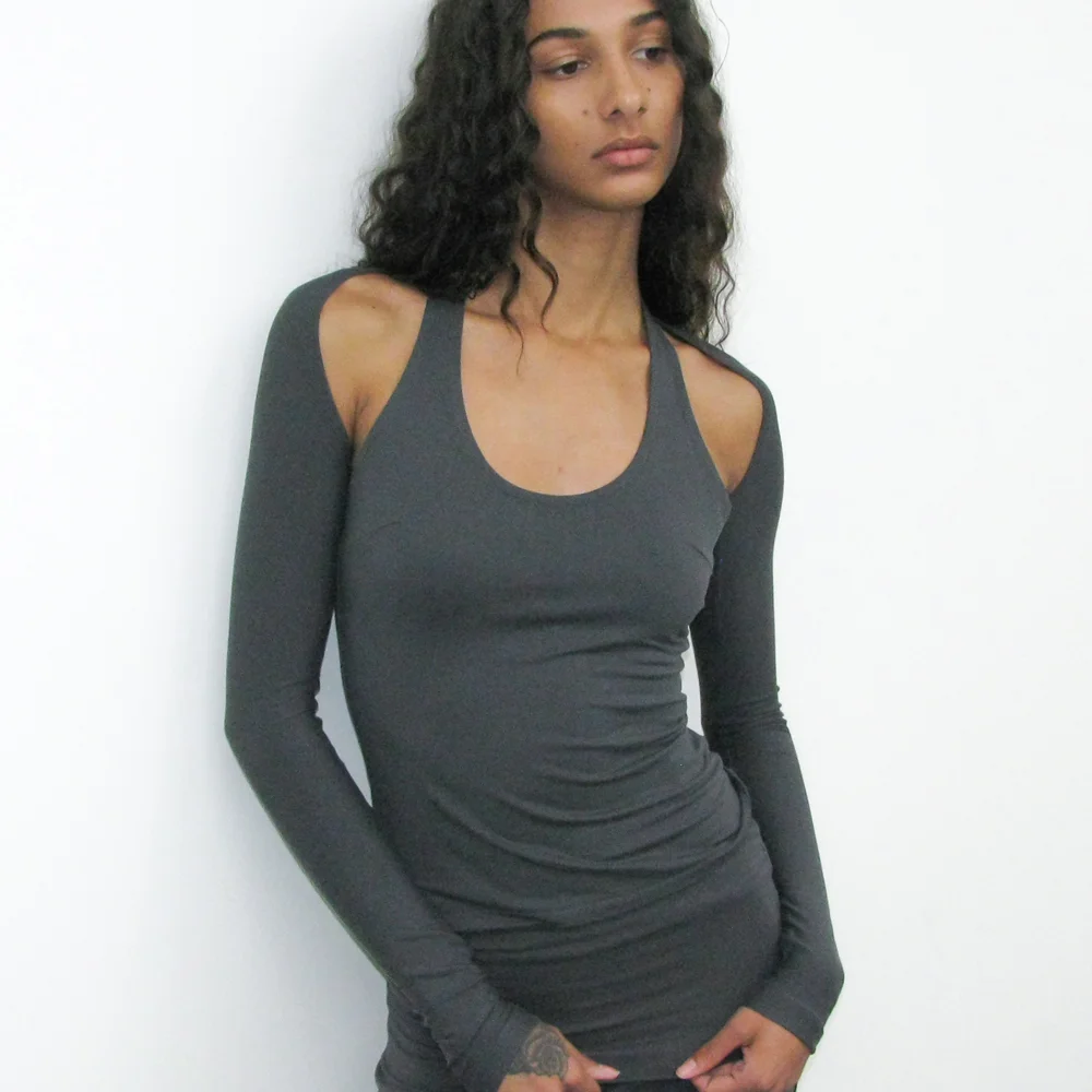 PWC JERSEY BOLERO 3 IN 1 TOP_CHARCOAL