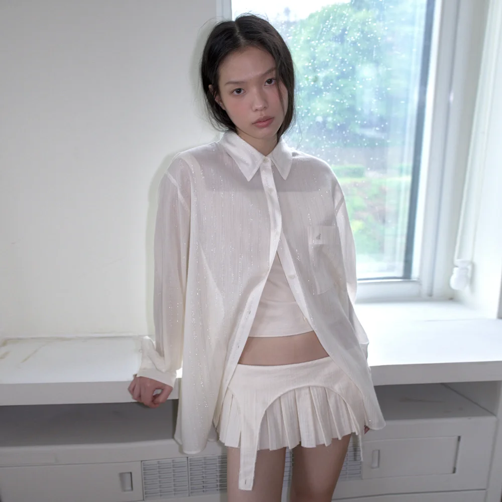 OVERSIZED TEXTURED SHIRT_CREAM