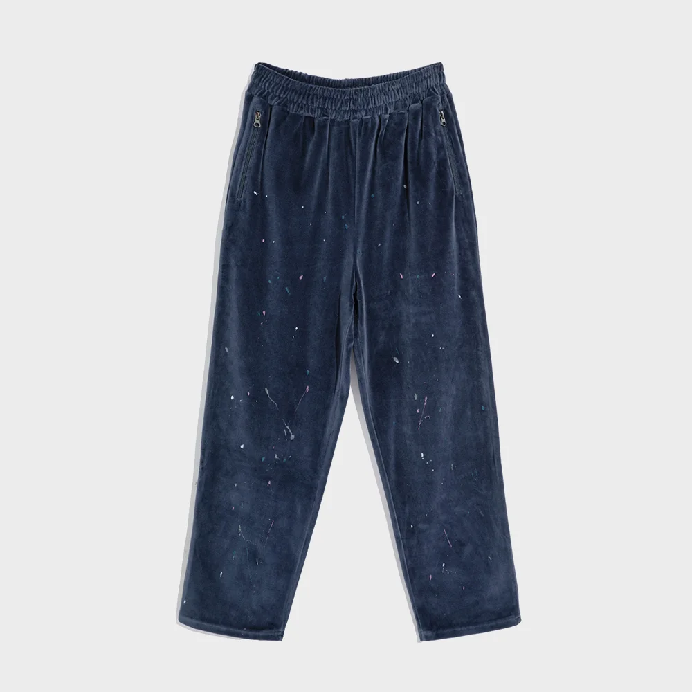 (23AW) VELOUR PAINTED TRACK PANTS (NAVY)