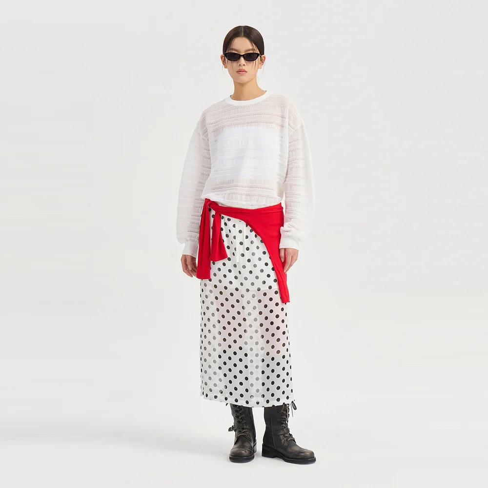 Sheer Squash Pullover (white) LFWAM26430WHX
