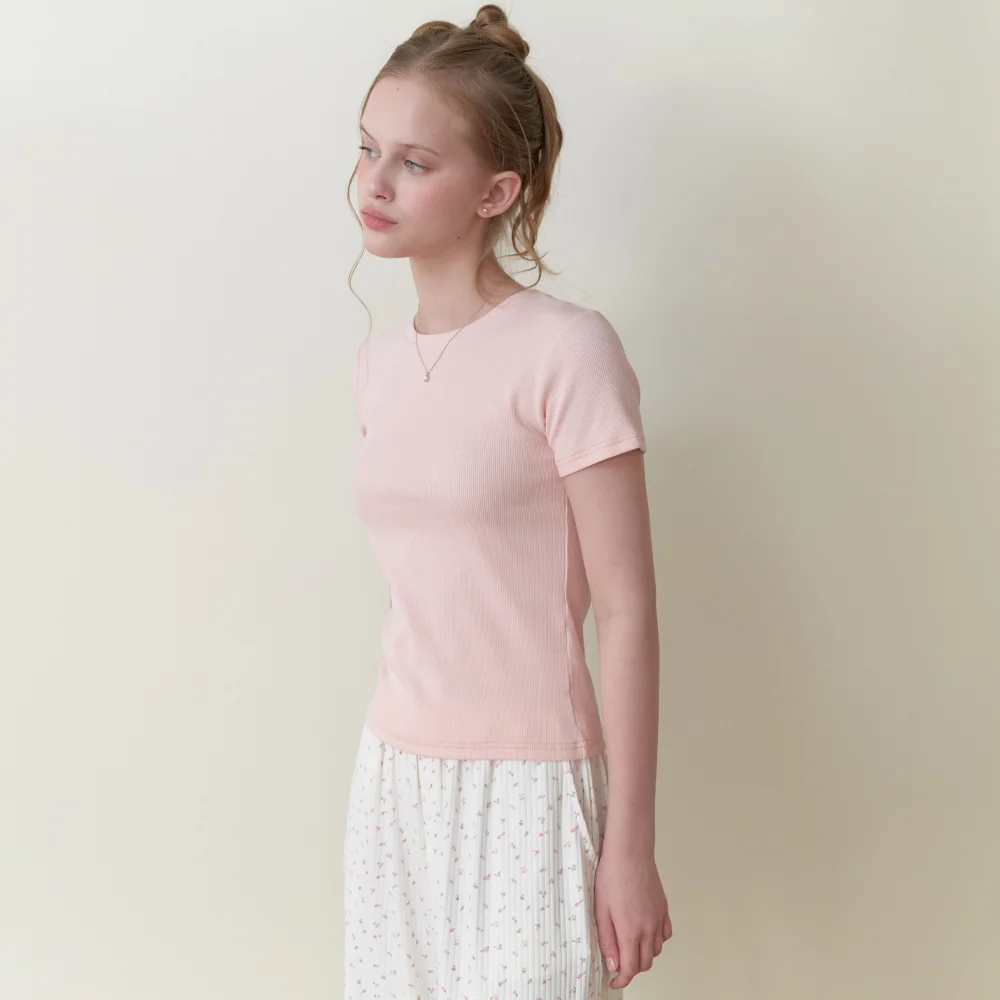 Blueberry half t-shirt (pink)